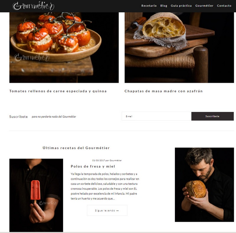 Diseño Web para Gourmetier
