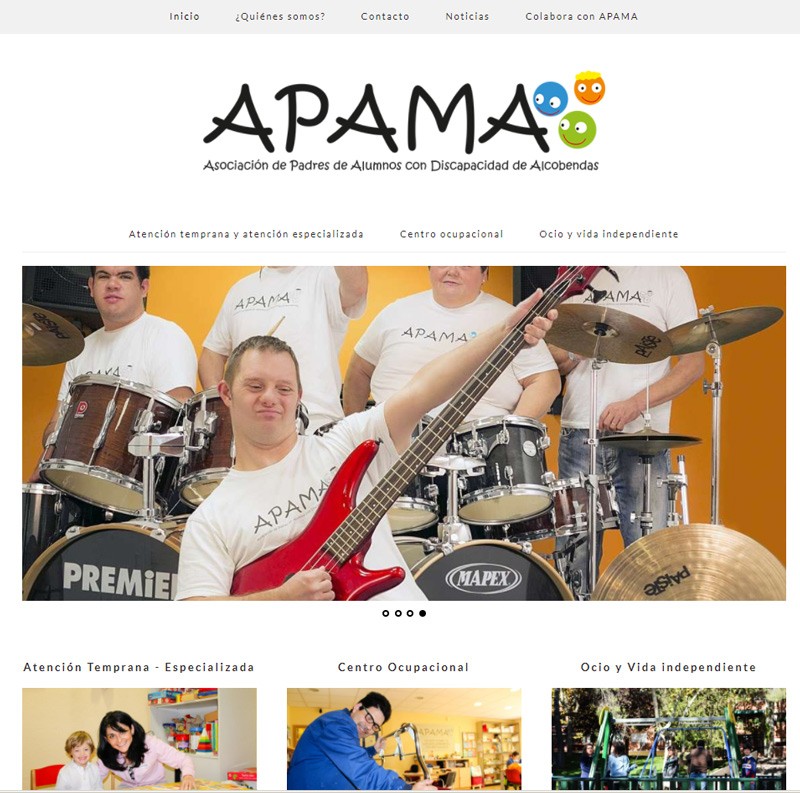 Diseño de página web para Apama